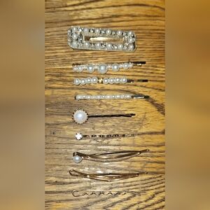 9pcs Elegant Faux Pearl & Gold-Tonef Hair Clip Set BNIB